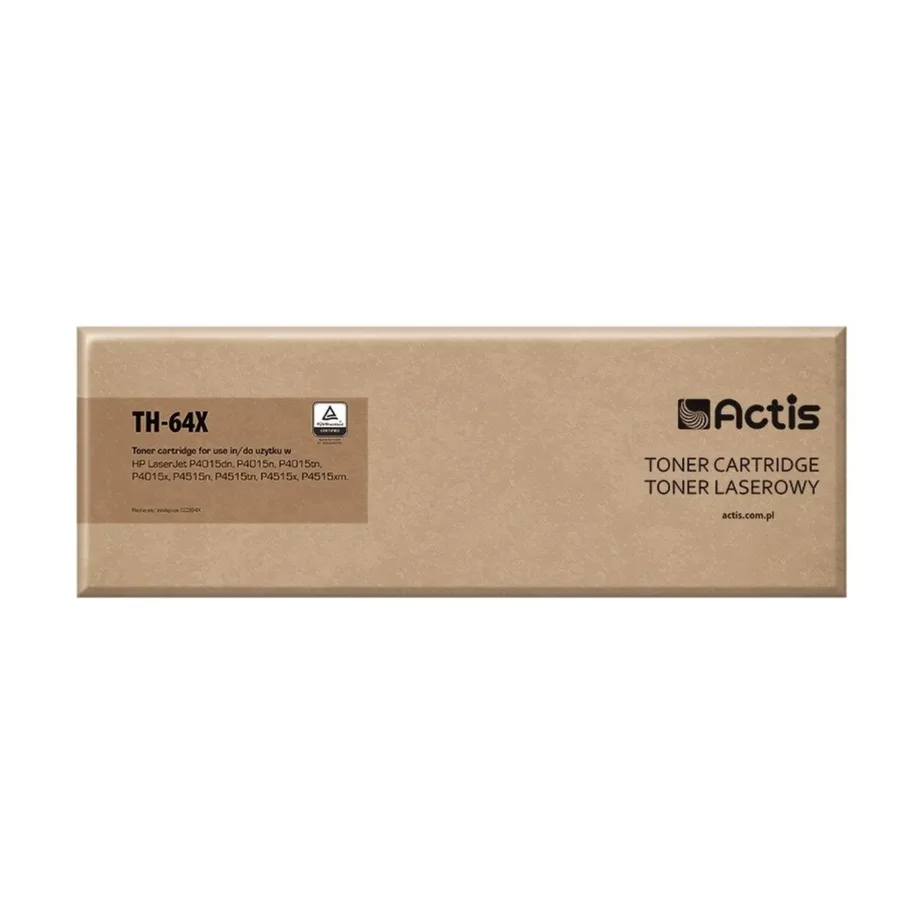 ACTIS TH-64X must toonerkassett HP 64X CC364X asenduseks, 24 000 lehte, HP LaserJet P4015/P4515 printeritele