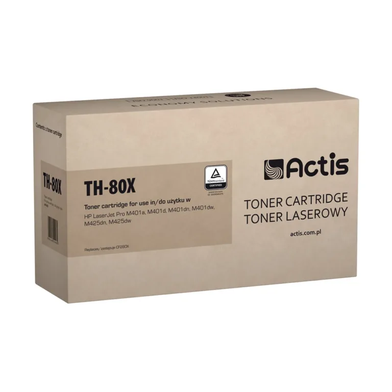 Actis TH-80X must tooner HP 80X printerile, 6900 lehte, ühilduv HP LaserJet Pro 400 M401/M425, 1 tk