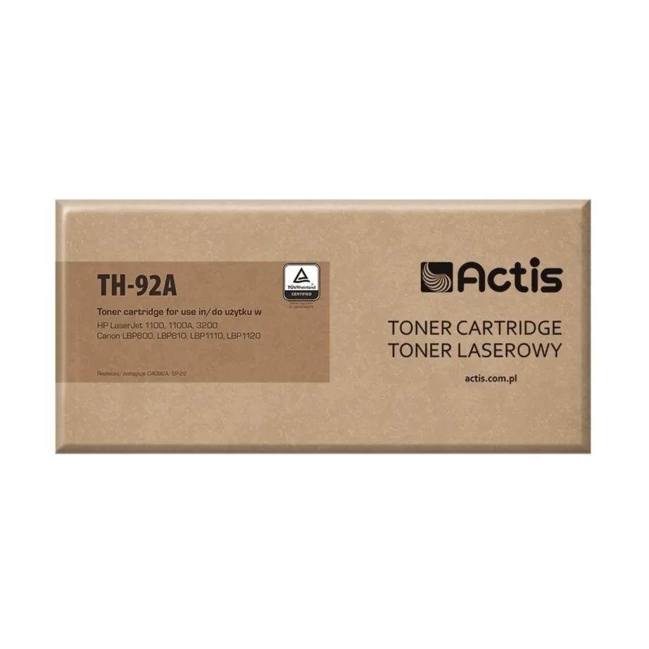 Actis TH-92A must ühilduv toonerkassett (HP 92A, Canon EP-22 ühilduv), 2500 lk, 1 tk, laserprinterile