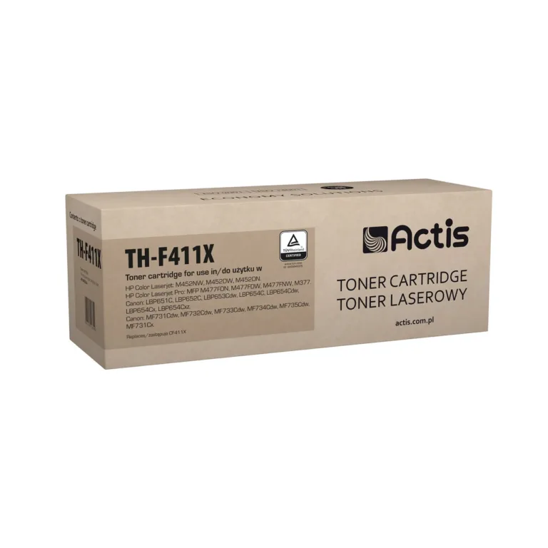Actis TH-F411X XL tsüaan toonerkassett (HP 410X CF411X asendus, 5000 lehte, HP/Canon ühilduv, 1 tk)