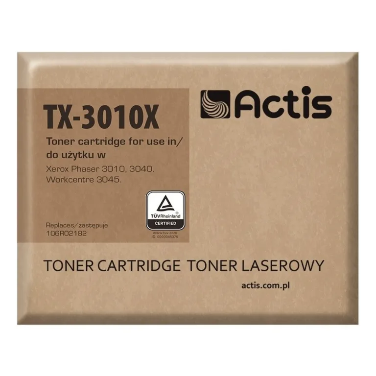 Actis TX-3010X must tooner Xerox 106R02182 asenduseks, 2300 lk, Phaser 3010/3040, WorkCentre 3045