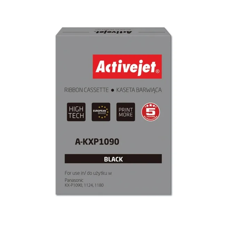 Activejet A-KXP1090 Supreme 8 mm × 1,6 m nailonist tindilint must, Panasonic KX-P ja KDC seeria matriitsprinterile, 4 000 000 tähemärki