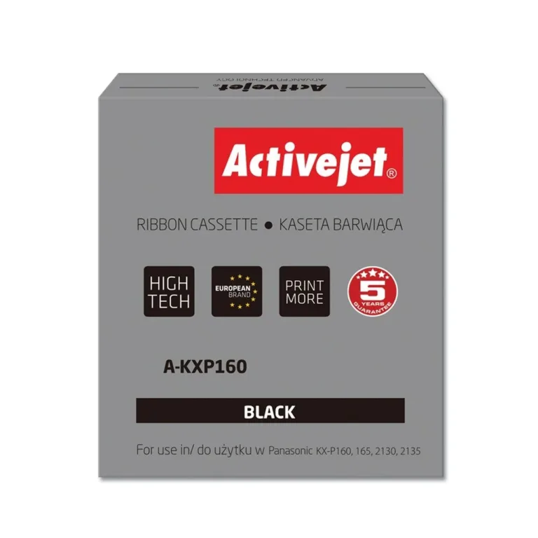 Activejet A-KXP160 must nailonprinterilint 1,8 m (8 mm) Panasonic KXP160/2130/2135/3135 jaoks, tootlikkus 3 000 000 märki, Supreme