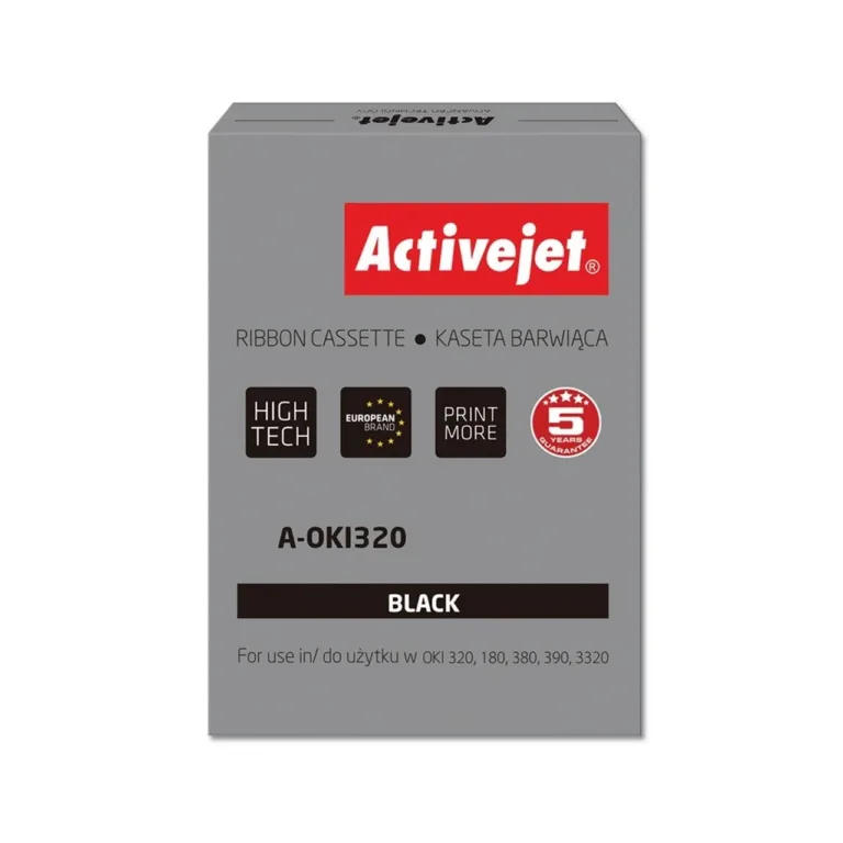 Activejet A-OKI320 Supreme must nailonlint OKI 9002303, 1,6 m, 8 mm, 3 000 000 tähemärki, OKI ML-seeriale, 100 tk karbis