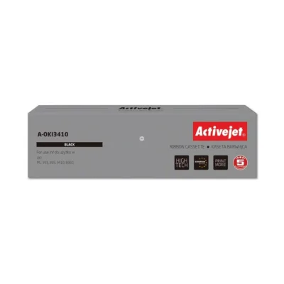 Activejet A-OKI3410 30 m nailonist must printerilint (OKI 9002308 asendus), ühilduv OKI ML 393/395/3410/8360 punktmaatriksprinteritele, 10 milj tähemärki