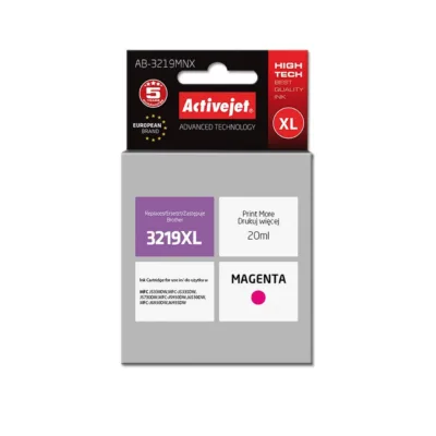 Activejet AB-3219MNX 20 ml magenta XL tindikassett Brother LC3219M asenduseks, ühilduv MFC J-seeria tindiprinteritele