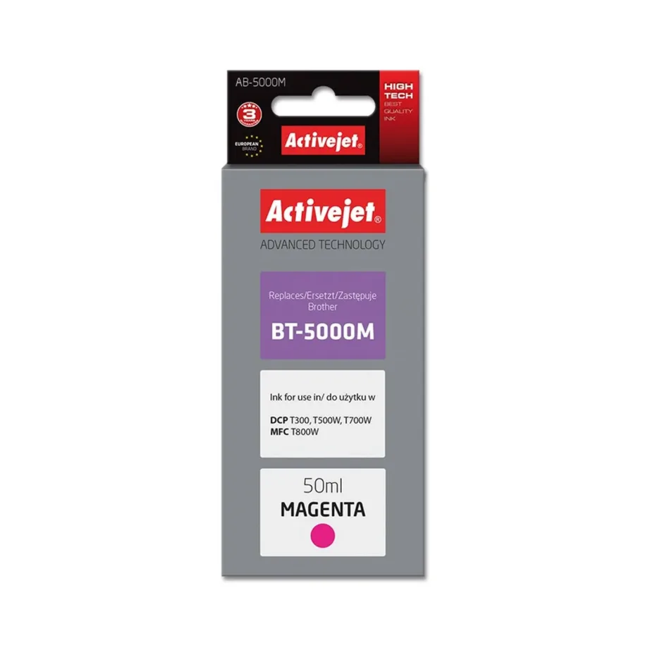 Activejet AB-5000M 50 ml magenta tindipudel Brother printeritele (asendab BT-5000M, Supreme seeria)