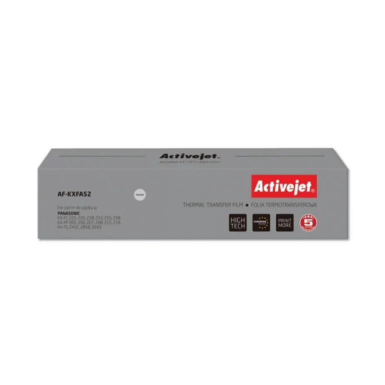 Activejet AF-KXFA52 220 mm x 30 m must faksilint, 2 tk, Panasonic KX-FA52 asenduseks