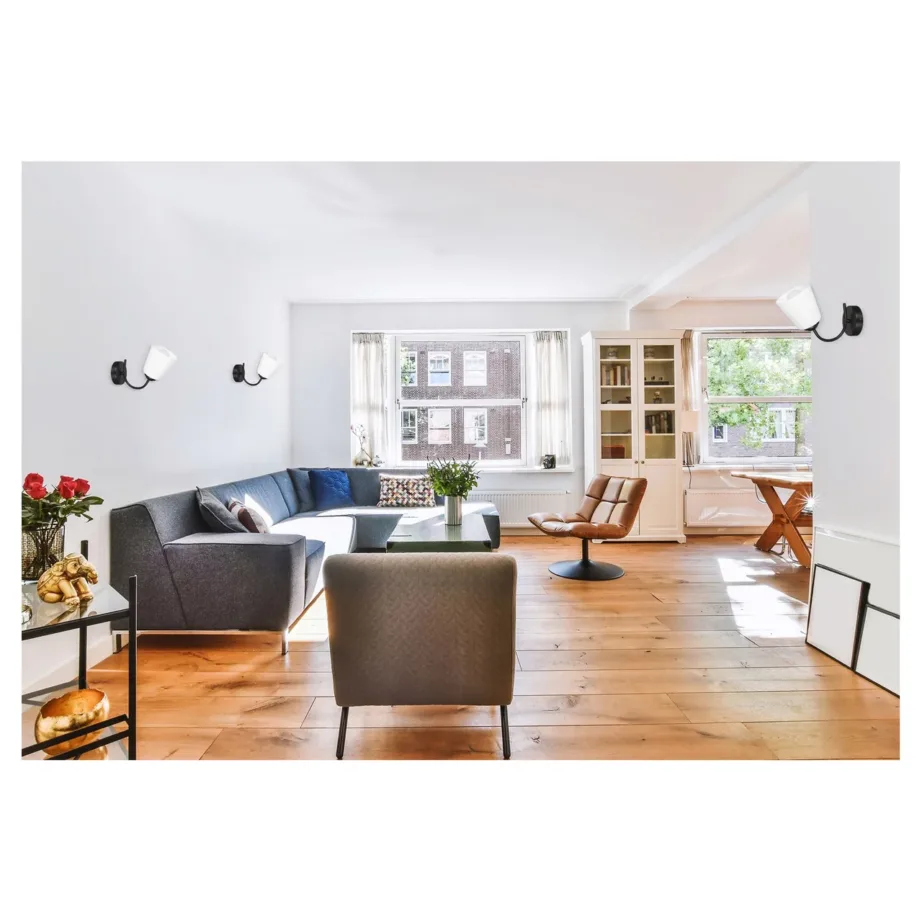 Activejet AJE-ALMA 1P must metallist 28×18 cm E27 seinavalgusti siseruumidesse – 3