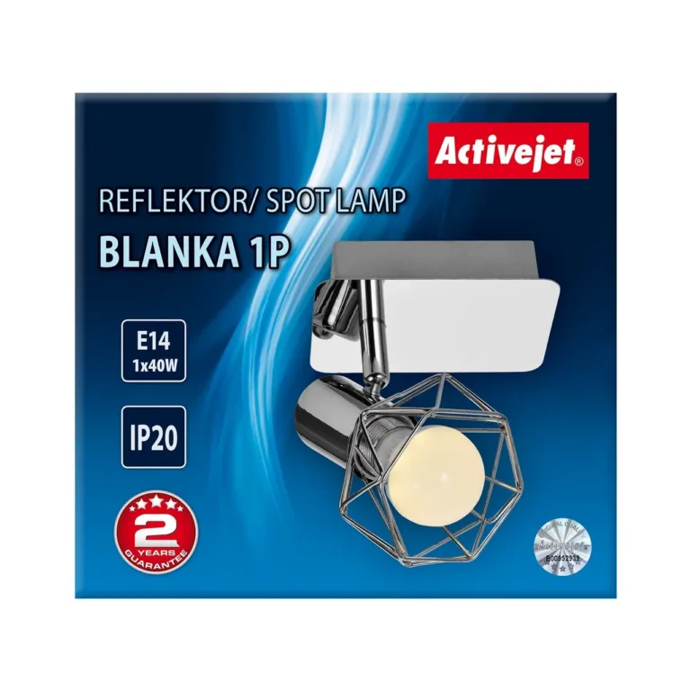 Activejet AJE-BLANKA 1P 80x120x125 mm hõbedane metallist süvistatav kohtvalgusti E14 siseruumidesse