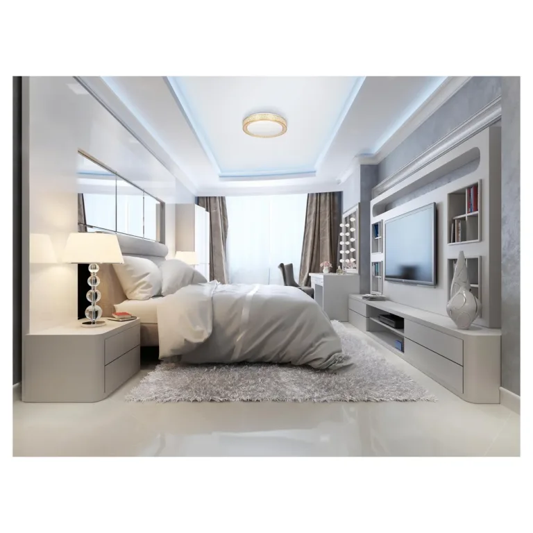 Activejet AJE-BONI 23W 39 cm LED laelamp, valge/kuldne, IP20, neutraalne valgus, siseruumidesse