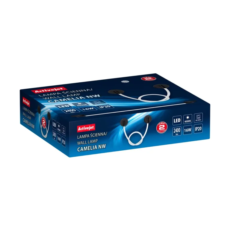Activejet AJE-CAMELIA NW 16W LED seinavalgusti 1580 mm, 4000K neutraalvalge, IP20, must, siseruumidesse