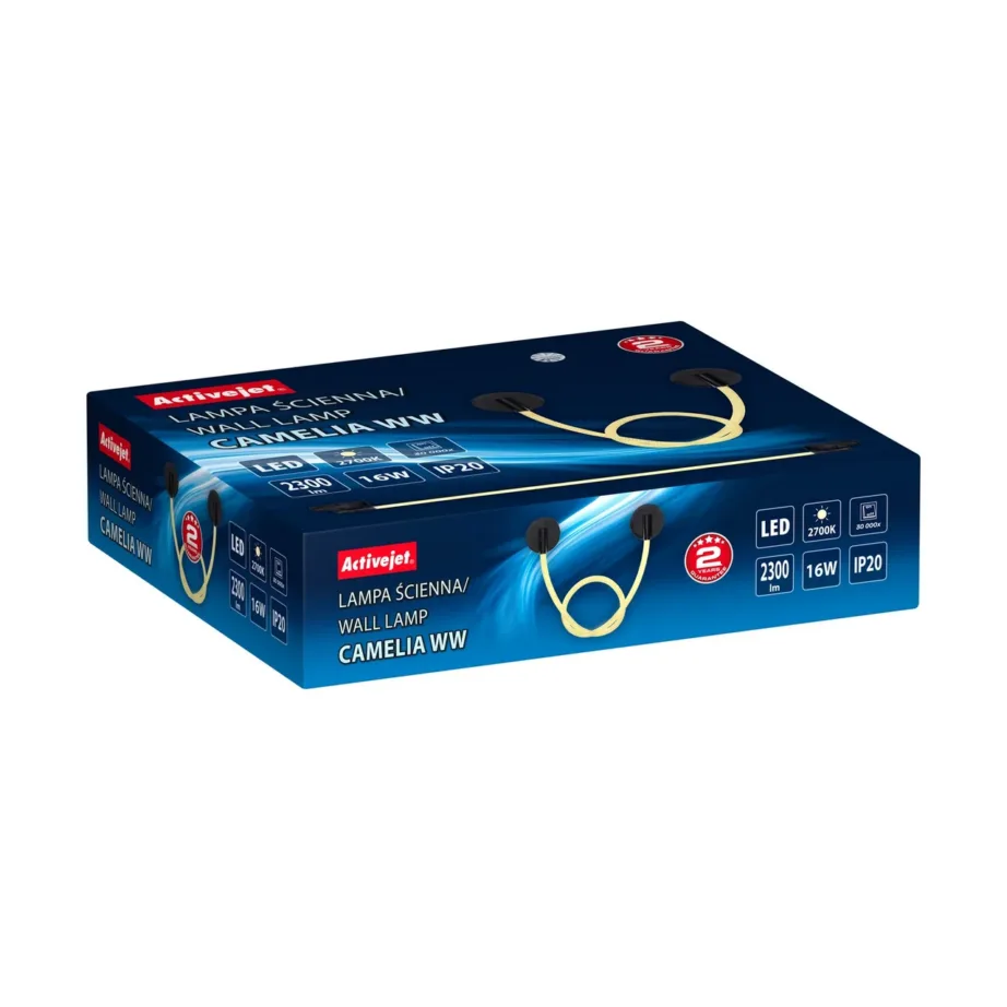 Activejet AJE-CAMELIA WW 158 cm must 16W LED seinavalgusti 2300 lm soojavalge siseruumidesse – 12