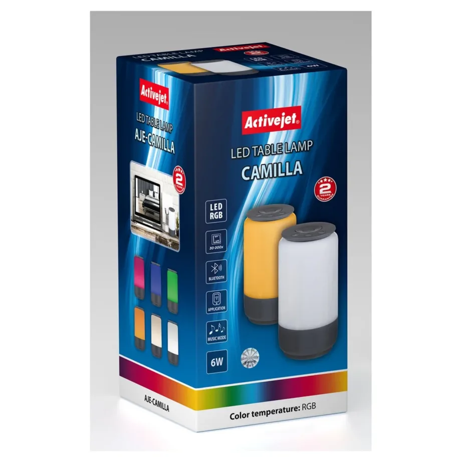 Activejet AJE-CAMILLA RGB 6W must LED dekoratiivvalgusti, 210 mm, IP20, RGB värvimuutusega, siseruumidesse – 5