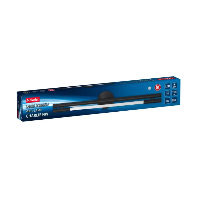 Activejet AJE-CHARLIE NW 798x120x65 mm must LED seinavalgusti 8W 4000K IP20 siseruumidesse