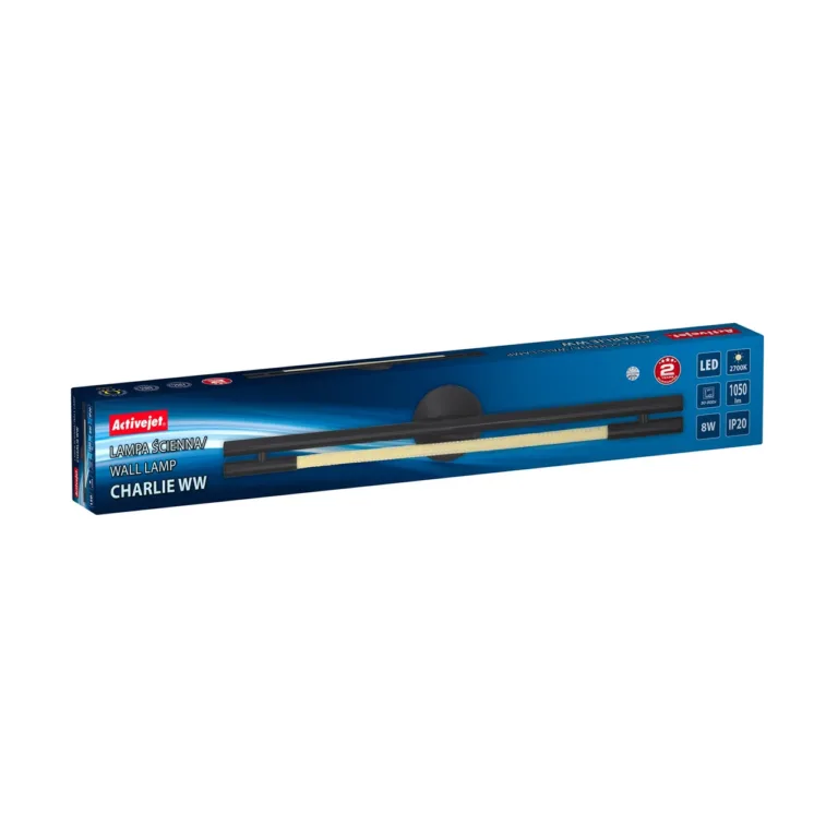 Activejet AJE-CHARLIE WW 8W 798 mm must LED seinavalgusti sooja valge valgusega siseruumidesse