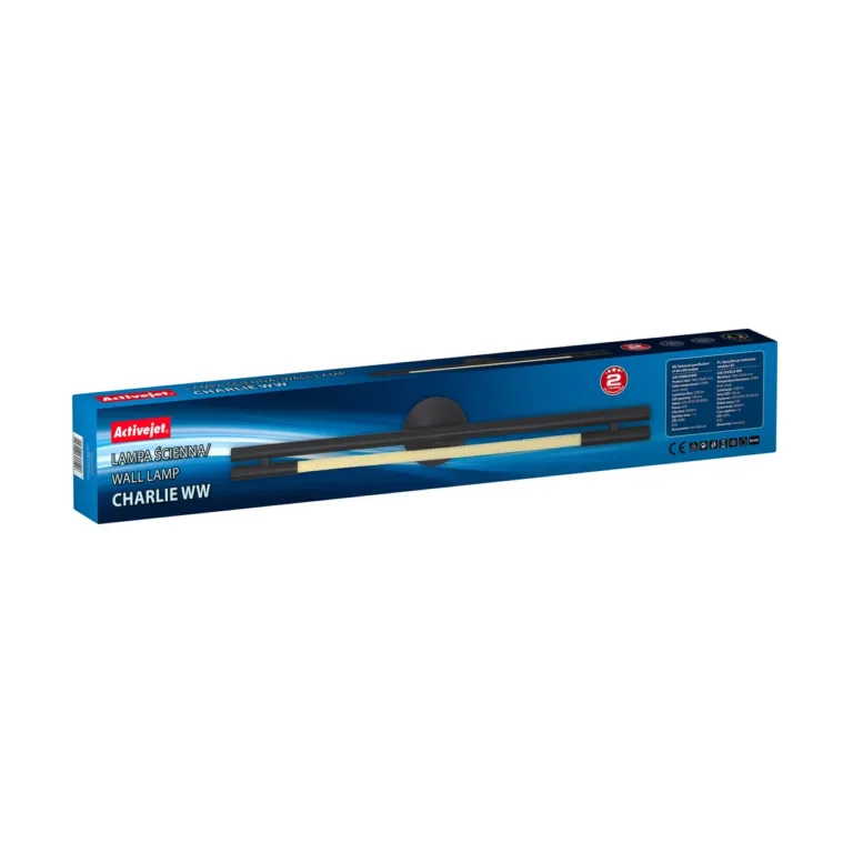 Activejet AJE-CHARLIE WW 8W 798 mm must LED seinavalgusti sooja valge valgusega siseruumidesse