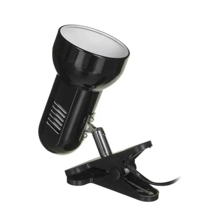 Activejet AJE-CLIP LAMP BLACK 170x120 mm must metallist klambriga laualamp E27 sokliga, reguleeritava peaga