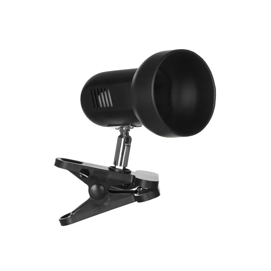 Activejet AJE-CLIP LAMP BLACK 170×120 mm must metallist klambriga laualamp E27 sokliga, reguleeritava peaga - 3