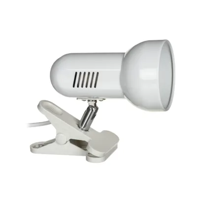 Activejet AJE-CLIP LAMP WHITE 170x120 mm valge klambriga laualamp, metall/plastik, E27 sokkel, 60 W