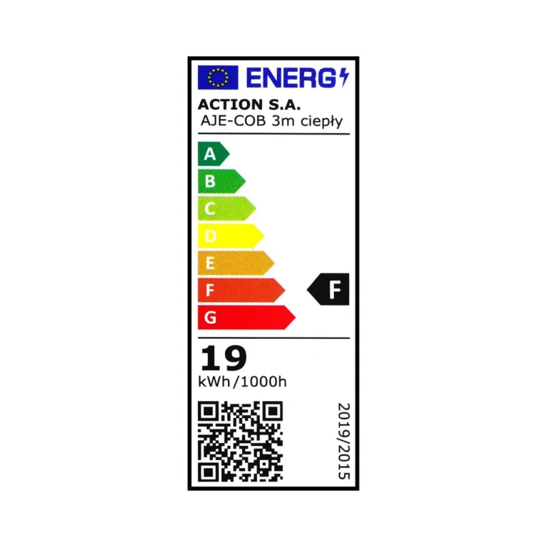 Activejet AJE-COB 3 m soe valge LED ribavalgusti, 19 W, 1800 lm, IP20 sisetingimustesse
