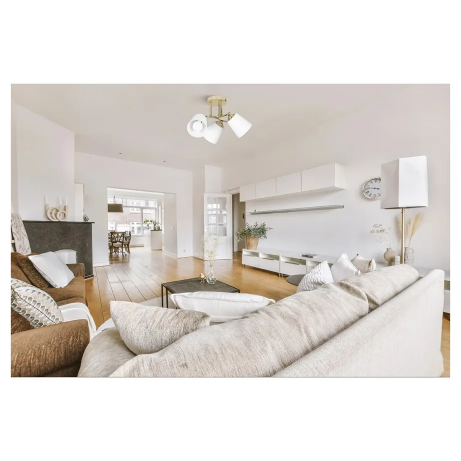 Activejet AJE-EMILY 3P 50 cm kuldne klassikaline rippvalgusti E27, 3x40W, matt valge klaas – 3