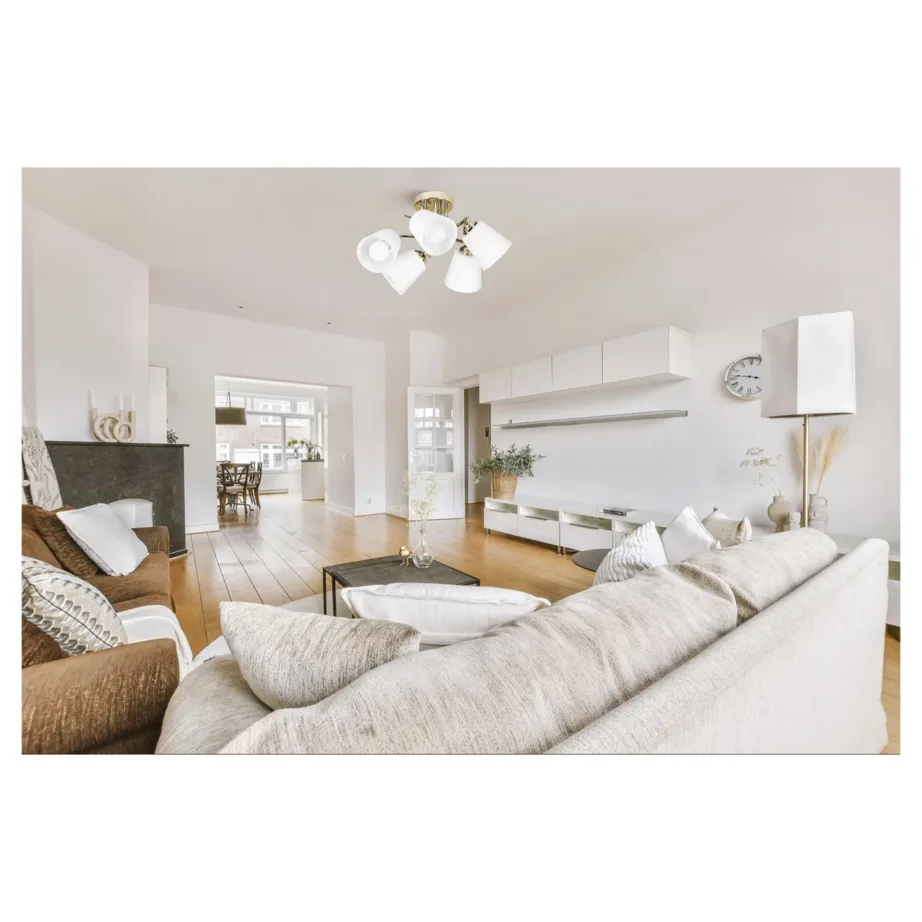 Activejet AJE-EMILY 5P GD 50 cm kuldne laelamp, 5xE27, metall, matt valge klaas – 2