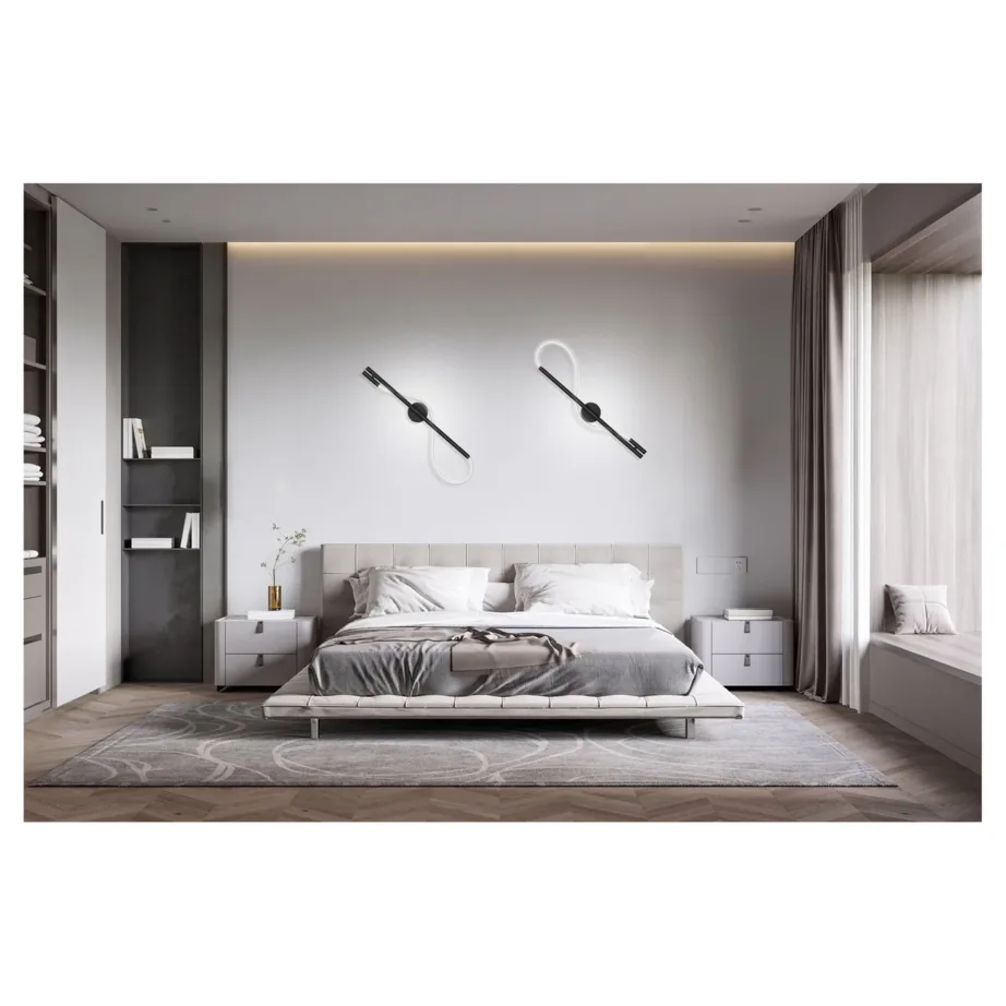 Activejet AJE-GINO NW 900x250x65 mm must 14 W LED seinavalgusti, neutraalne valge valgus, lülitiga, siseruumidesse – 6