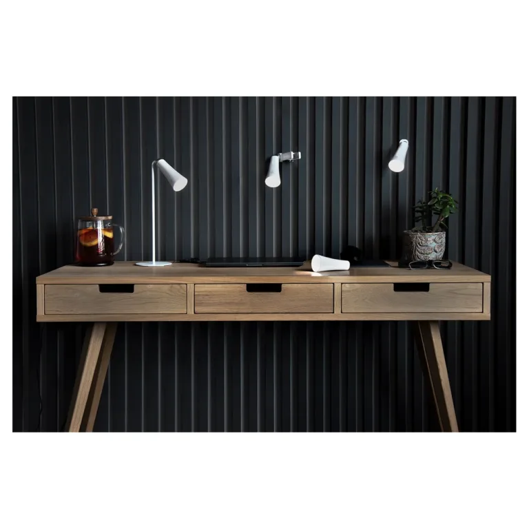 Activejet AJE-IDA 4in1 valge LED-laetav laualamp 12 pirniga, 362 mm, USB-C, magnetilise ja klambriga, puutetundlik hämardi