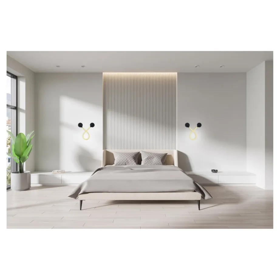 Activejet AJE-LIVIO WW 1050x70x100 mm must 11W LED seinavalgusti 2700K siseruumidesse – 3