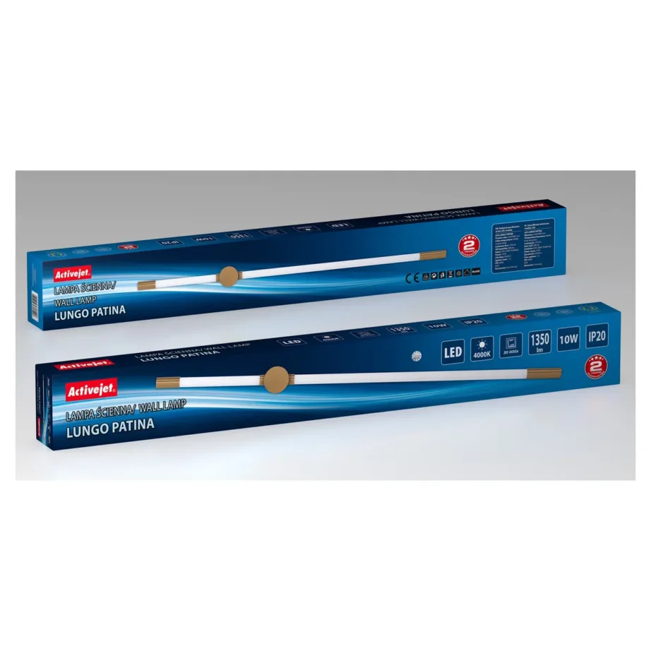 Activejet AJE-LUNGO Patina 900x55 mm 10W LED seinavalgusti 4000K neutraalne valgus siseruumidesse