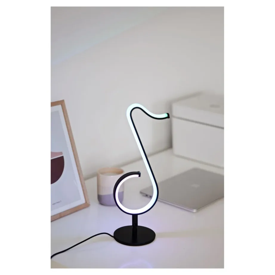 Activejet AJE-MELODY RGB 35 cm must LED muusikalamp Bluetoothiga, puldi ja USB toitega, 350 lm, 7 W plastist – 4