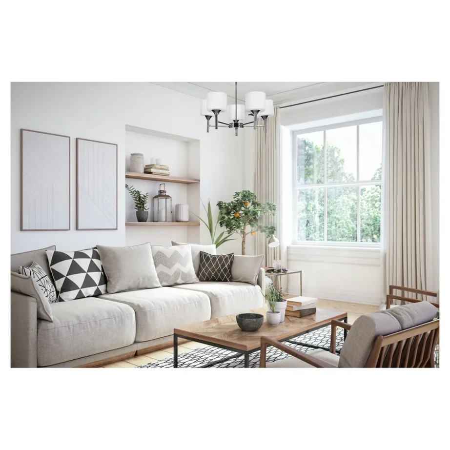 Activejet AJE-MIRA 3P 395x395x340 mm hõbedane 3xE27 klassikaline laevalgusti elutuppa – 6