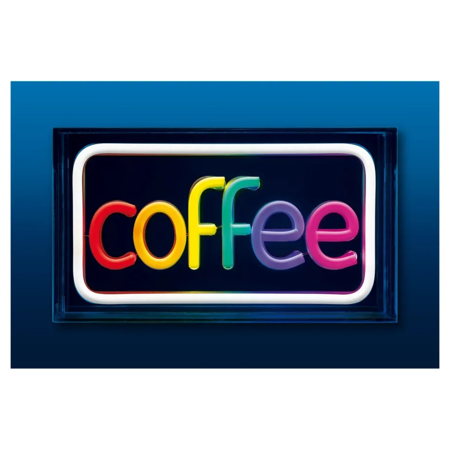 Activejet AJE-NEON COFFEE 30×13 cm värviline USB-neoon LED dekoratiivlamp siseruumi