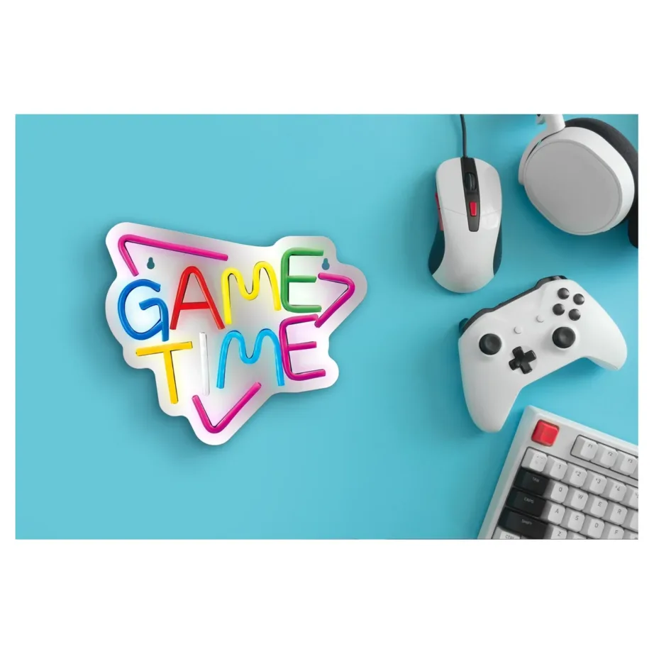 Activejet AJE-NEON GAME TIME 238×198 mm 5W multivärviline LED seinavalgusti USB-toitega siseruumidesse – 5