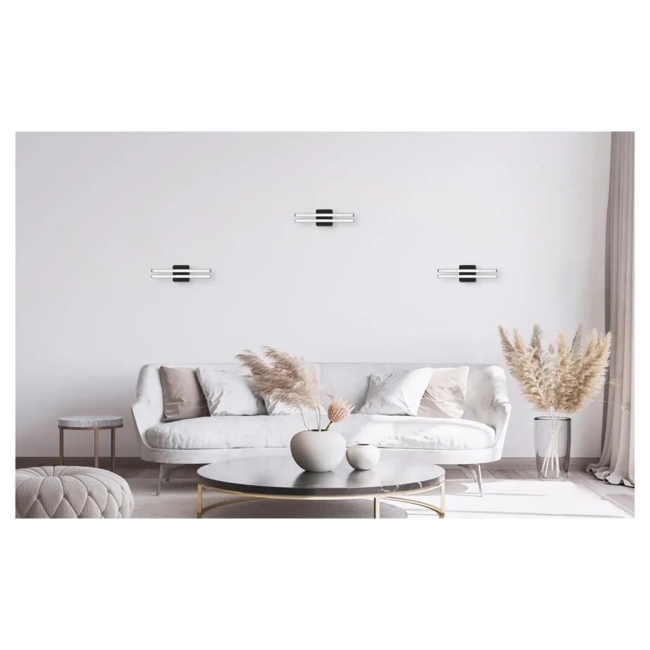 Activejet AJE-SALY 9W 398×112 mm must LED seinavalgusti 3000K 1100 lm siseruumidesse – 3