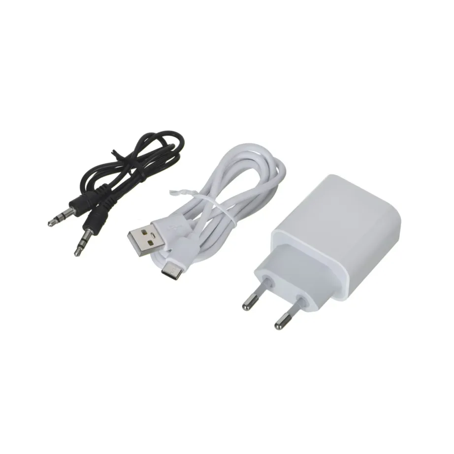 Activejet AJE-SOLO 238x80x235 mm valge RGB LED lauavalgusti Bluetooth-kõlari ja juhtmevaba laadijaga – 10