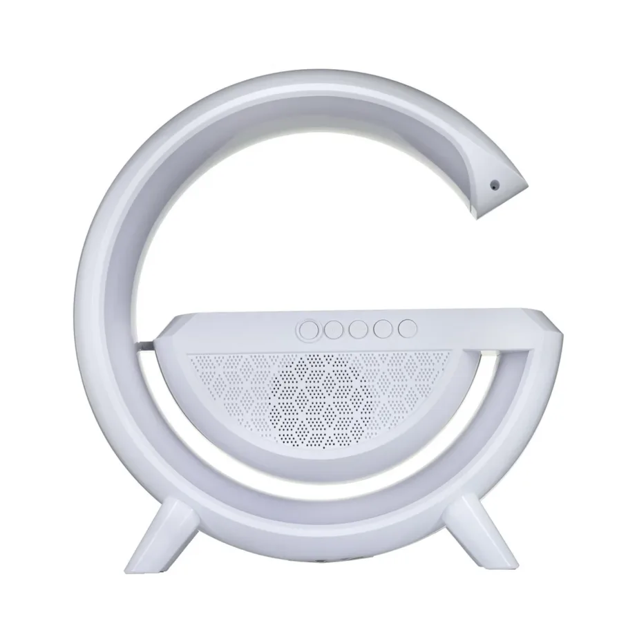 Activejet AJE-SOLO 238x80x235 mm valge RGB LED lauavalgusti Bluetooth-kõlari ja juhtmevaba laadijaga – 7