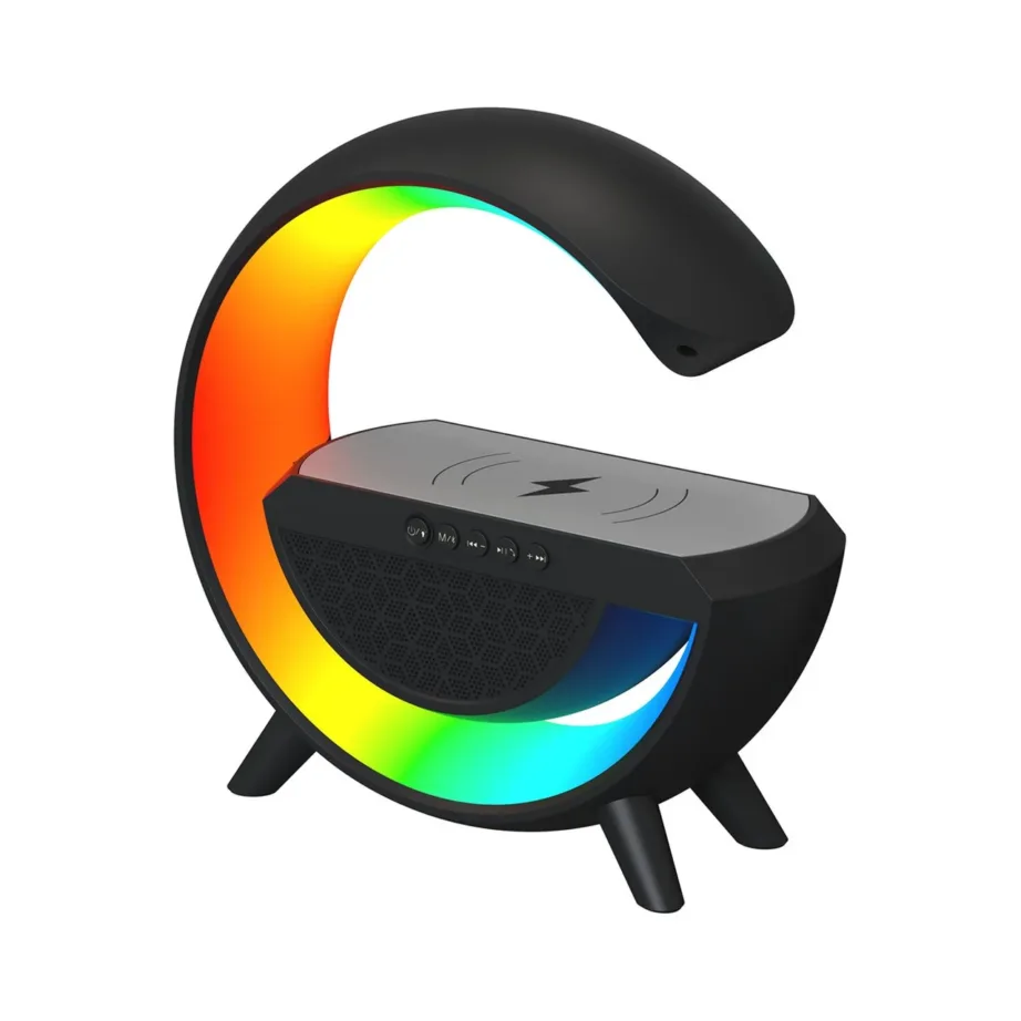 Activejet AJE-SOLO RGB must 238x80x235 mm LED muusikavalgusti juhtmevaba laadija ja Bluetooth kõlariga