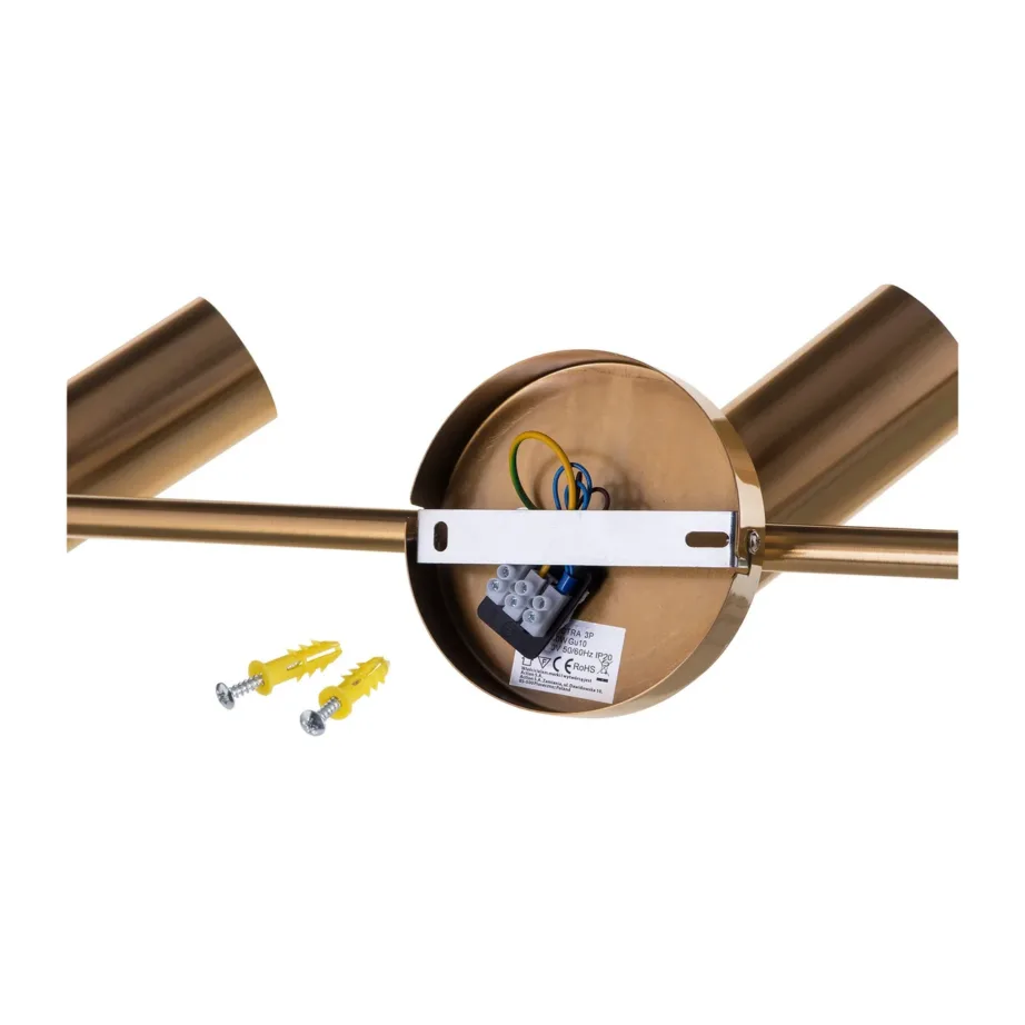 Activejet AJE-SPECTRA 3P 750 mm kuldne metallist 3xGU10 lae- ja seinavalgusti elutuppa – 2