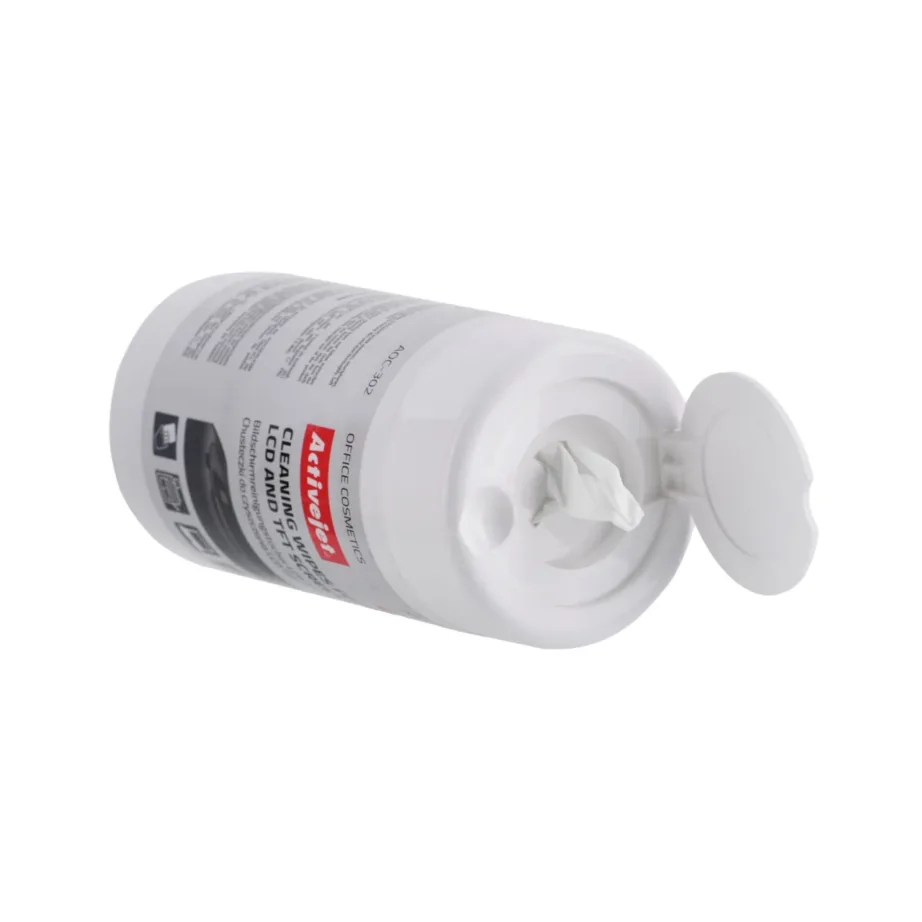 Activejet AOC-302 100 tk valged ekraanipuhastuslapid LCD/LED/Plasma jaoks torupakendis – 4