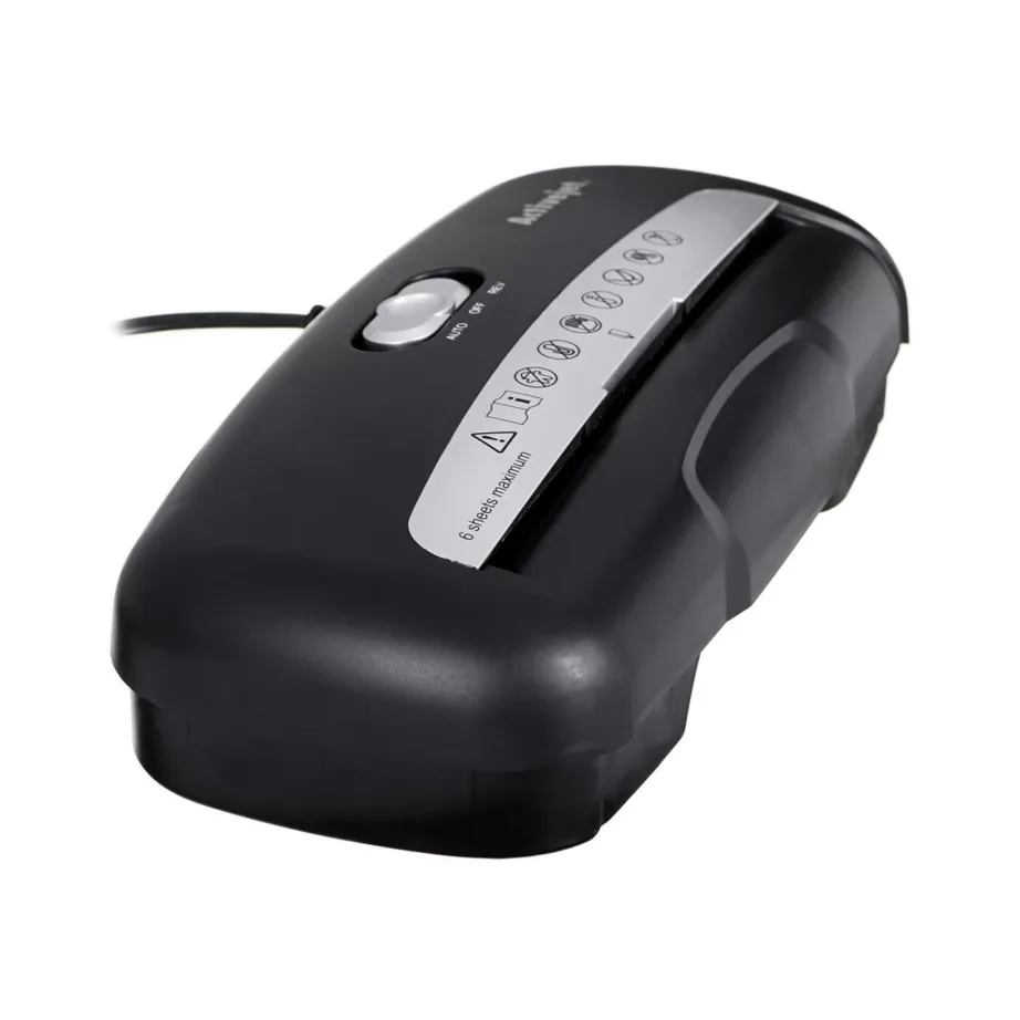 Activejet ASH-0601S 10L P-1 ribalõikusega paberi- ja kaardipurustaja, must, 6 lehte – 26