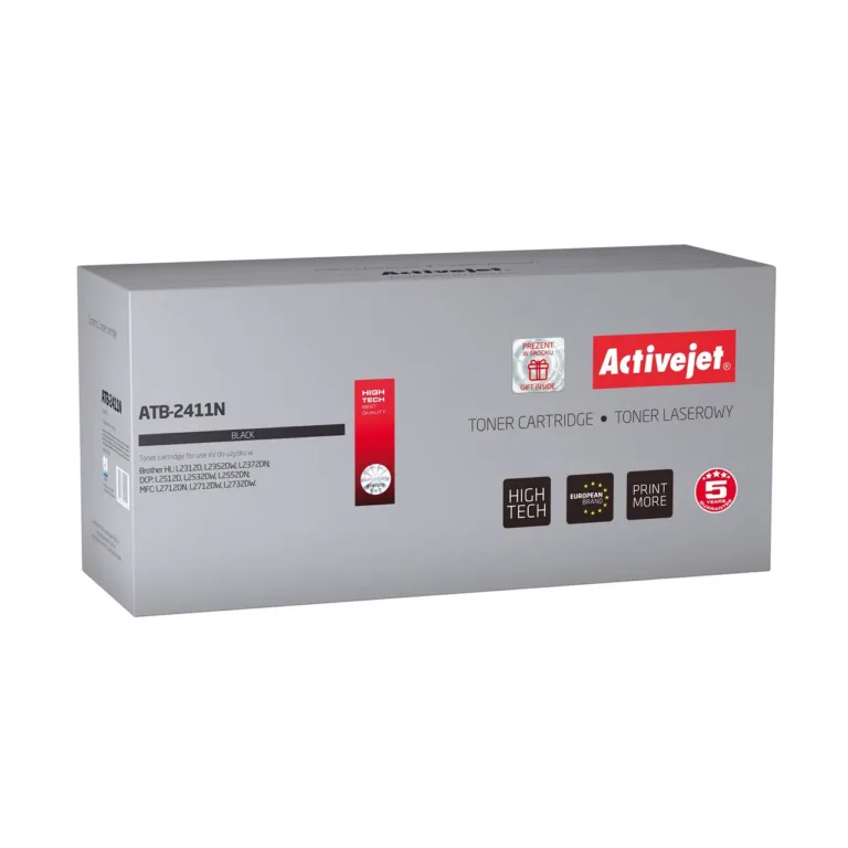 Activejet ATB-2411N must lasertooner Brother TN-2411 asendamiseks, 1200 lehekülge, 1 tk