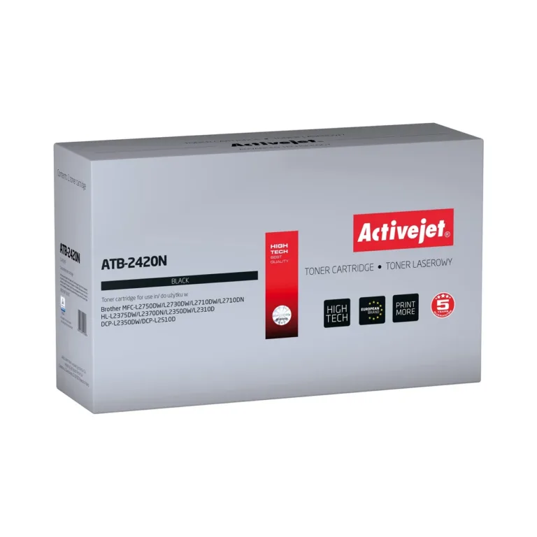 Activejet ATB-2420N Supreme must lasertoonerkassett Brother TN-2420A asendaja, 3000 lehte, ühilduv Brother MFC/HL/DCP printeritega