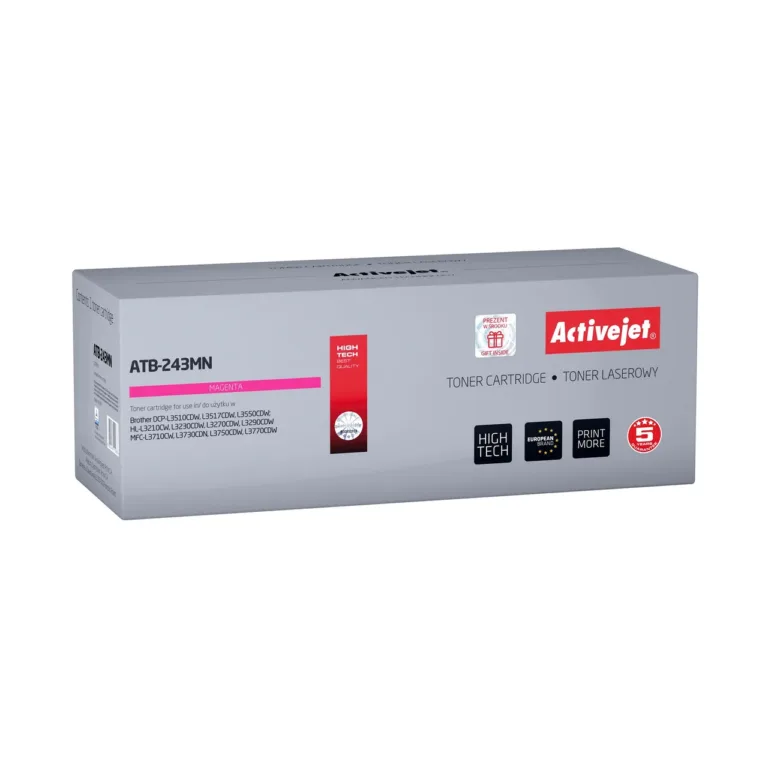 Activejet ATB-243MN magenta lasertooner Brother TN-243M asendus, 1000 lehekülge, ühilduv Brother DCP/HL/MFC printeritega