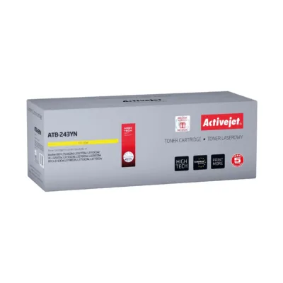 Activejet ATB-243YN kollane lasertoonerkassett Brother TN-243Y asenduseks, 1000 lehekülge, sobib DCP L3510CDW/L3550CDW, HL L3210CW/L3270CDW, MFC L3730CDN/L3770CDW mudelitele