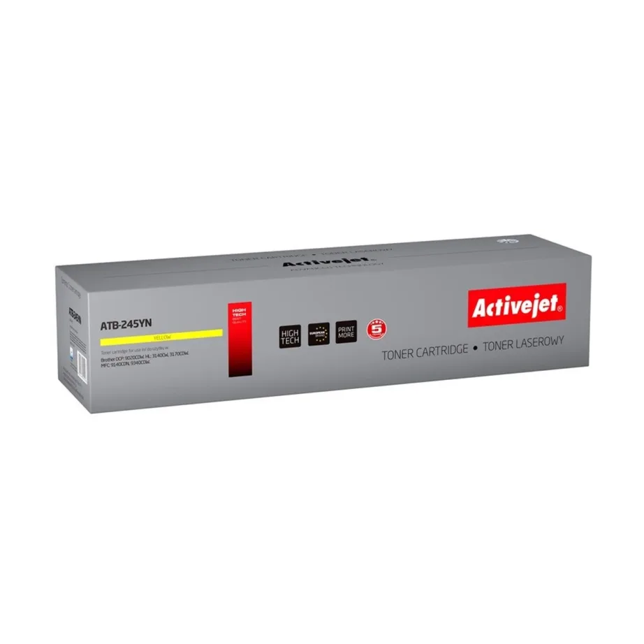 Activejet ATB-245YN kollane toonerkassett (TN-245Y asendus, 2200 lehekülge, ühilduv Brother DCP/HL/MFC printeritega, Supreme seeria)