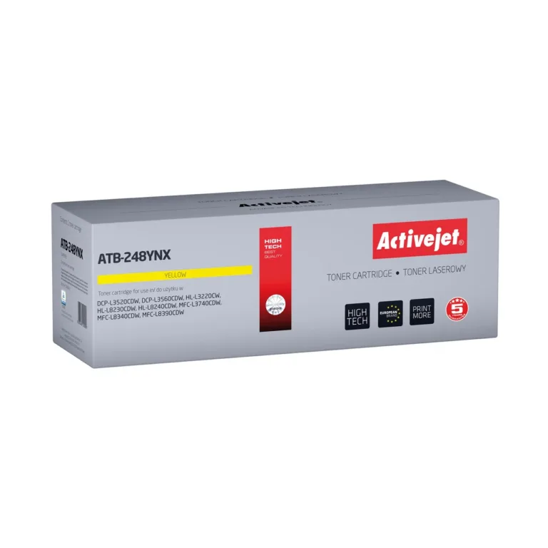 Activejet ATB-248YNX Supreme kollane tooner Brother TN248XLY asenduseks, 2300 lk, ühilduv Brother DCP/HL/MFC printeritega