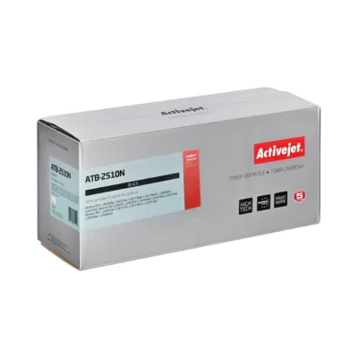 Activejet ATB-2510N must lasertooneri kassett Brother TN2510 asenduseks, 1200 lehte, ühilduv Brother DCP/HL/MFC printeritega