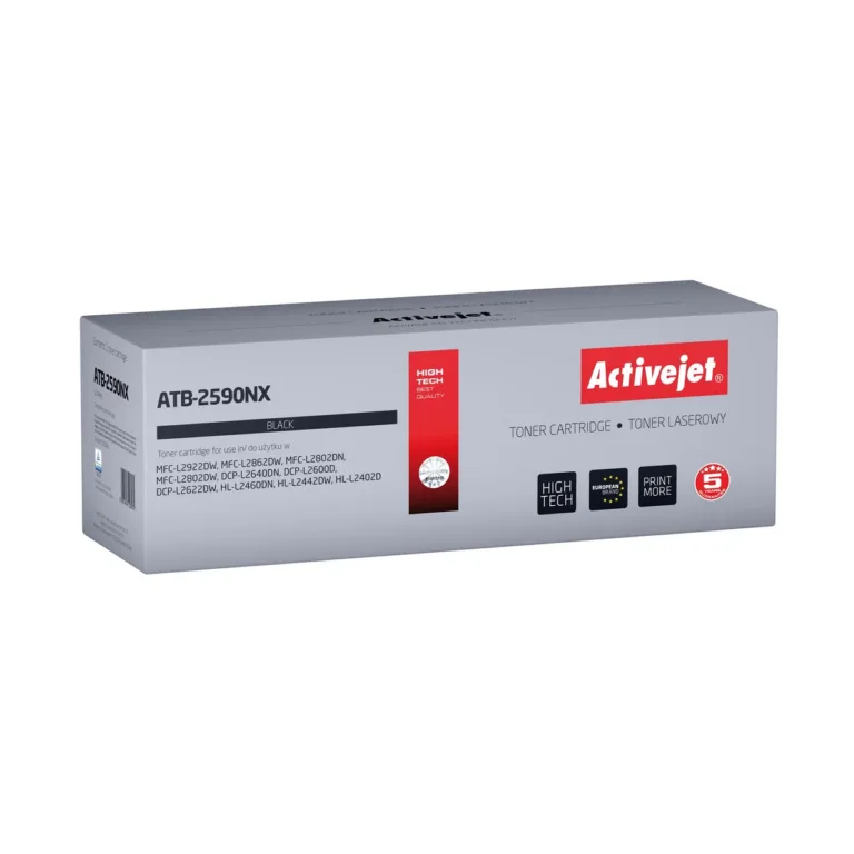 Activejet ATB-2590NX must 3000-leheküljeline TN2590XL ühilduv laser-tooner Brother printeritele